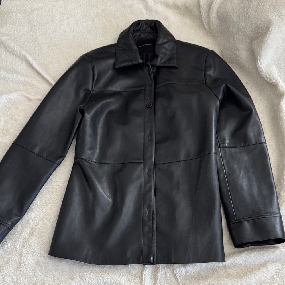 Elie Tahari Classic Black Leather Jacket